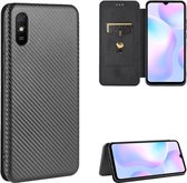 Xiaomi Redmi 9A Hoesje TPU Carbon Design Zwart