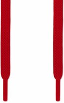 1 paar rode sportveters - platgeweven - 120 cm  - voor sneakers en gymschoenen - 2 veters - rood