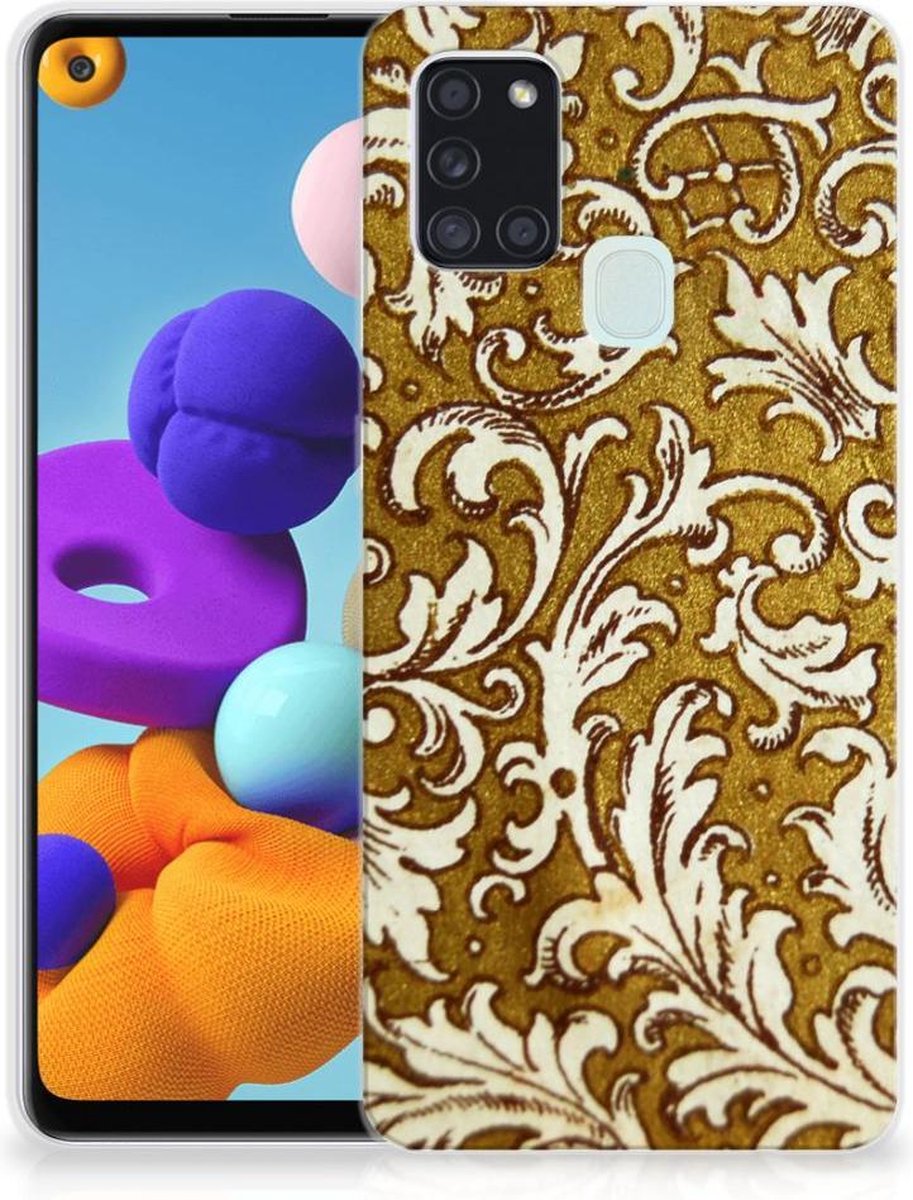 TPU Hoesje voor Siliconen Hoesje Samsung Galaxy A21s Barok Goud
