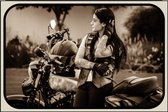 Wandbord - Motor Bike Girl - Have A Break