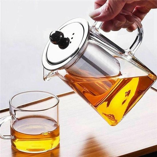 Acheter Théière en verre résistant à la chaleur avec filtre infuseur théière  350ml