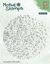 TXCS019 Motive texture clear stamps Stars - Stempel Nellie Snellen - rond sterren