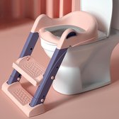 EKEO - WC Verkleiner met Trapje - Inclusief Handvaten - 2 tot 7 jaar - Roze met paars