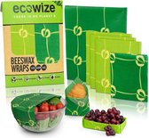 Bijenwas Wraps (Bijenwas Doek) - Set van 5 - 1S, 3M, 1L - Beeswax Wraps - Bee Wrap - Beewax - Bijenwasdoek - Zero Waste - Duurzaam Cadeau - Herbruikbaar Boterhamzakje