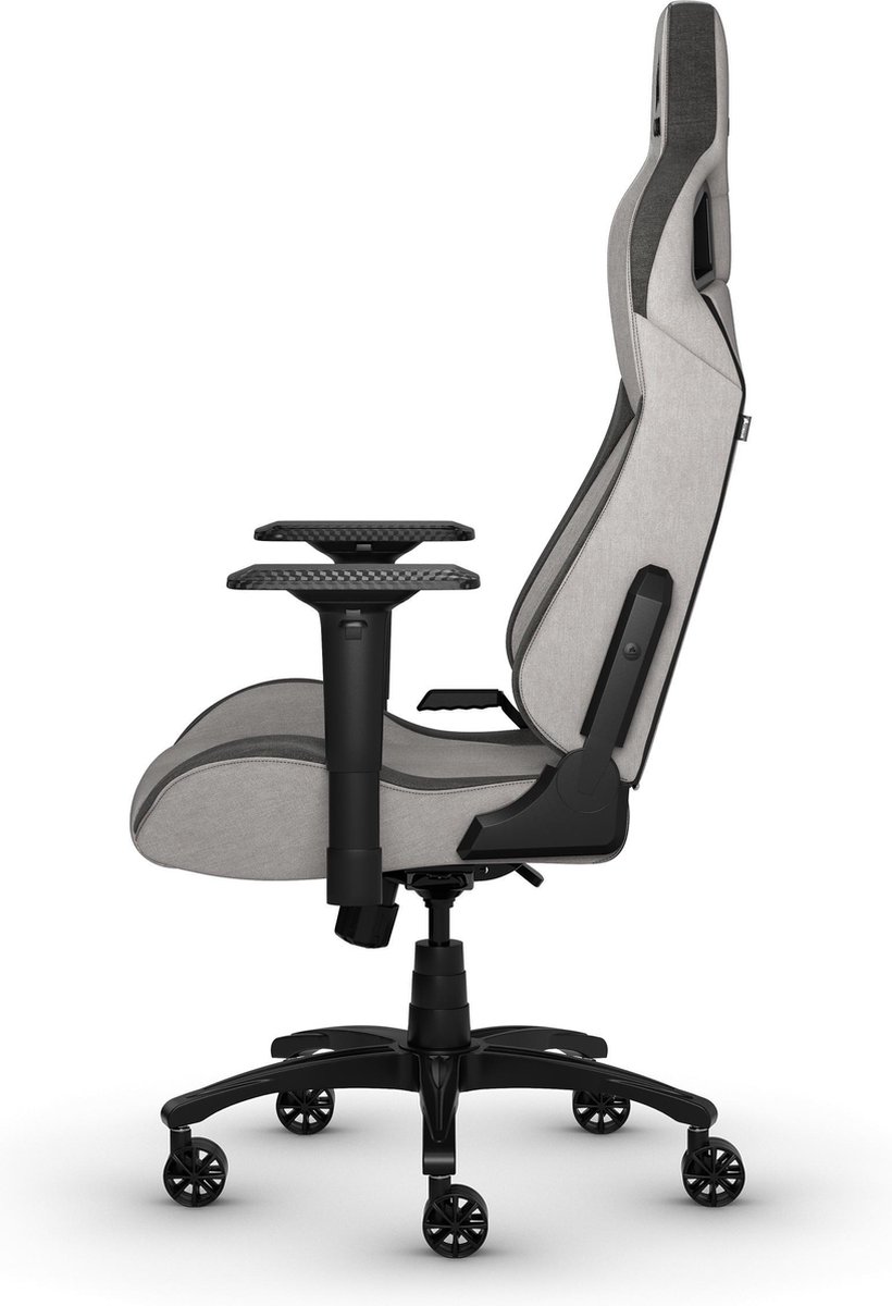 CORSAIR T3 RUSH - Chaise - accoudoirs - en T - inclinaison - pivotant -  tissu - Charbon