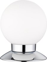 LED Tafellamp - Trion Princy - 3W - Warm Wit 3000K - Dimbaar - Rond - Mat Chroom - Aluminium