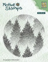 TXCS017 Motive Clear stamps forest - Nellie Snellen stempel rond - bos kerstbomen
