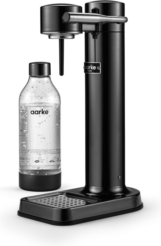 Aarke Carbonator II Black Chrome with Cylinder bol