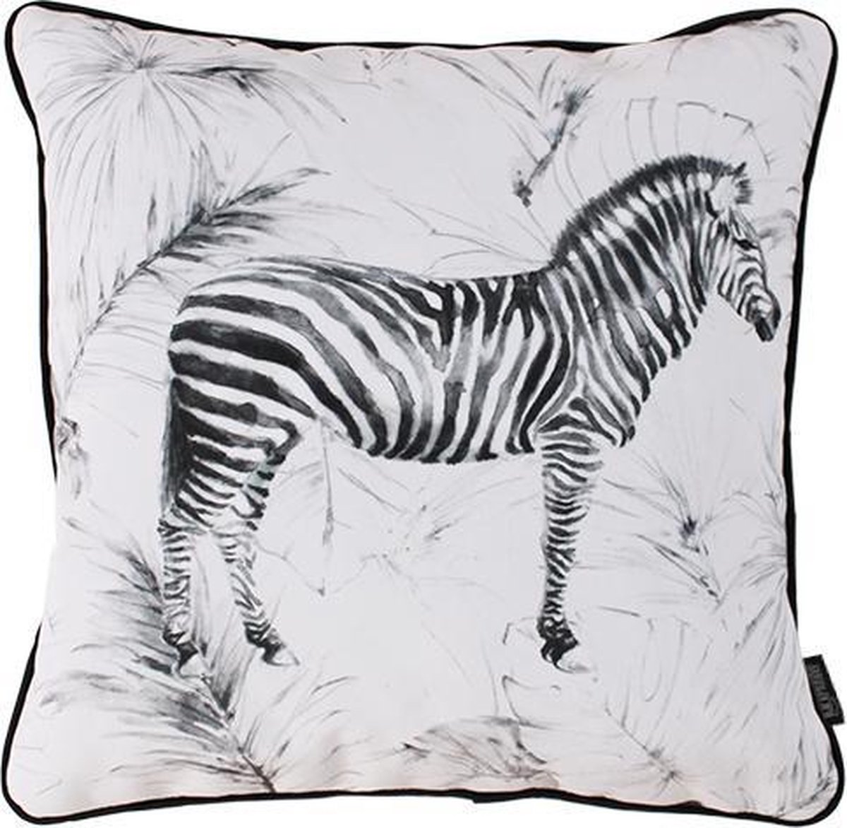 Gek op Kussens! Velvet Zebra Kussenhoes | Velours / Fluweel - Polyester | 45 x 45 cm Wit - Zwart