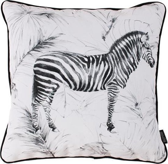 Velvet Zebra Kussenhoes | Velours / Fluweel - Polyester | 45 x 45 cm
