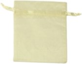 Organza zakjes donker ivoor Kleur 18x15 cm Pak van 100 Stuks