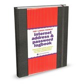 Peter Pauper Internet & Password Logbook - zwart - large - met elastieksluiting