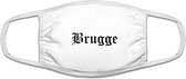 Brugge mondkapje | gezichtsmasker | bescherming | bedrukt | logo | Wit mondmasker van katoen, uitwasbaar & herbruikbaar. Geschikt voor OV