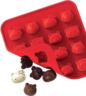 Silicone Zone Hello Kitty - N Friends - Chocoladevorm - Rood