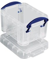 Really Useful Box - RUP - Boîte de rangement empilable 1,6 litre, 195 x 135 x 110 mm - Transparent - boîte de rangement