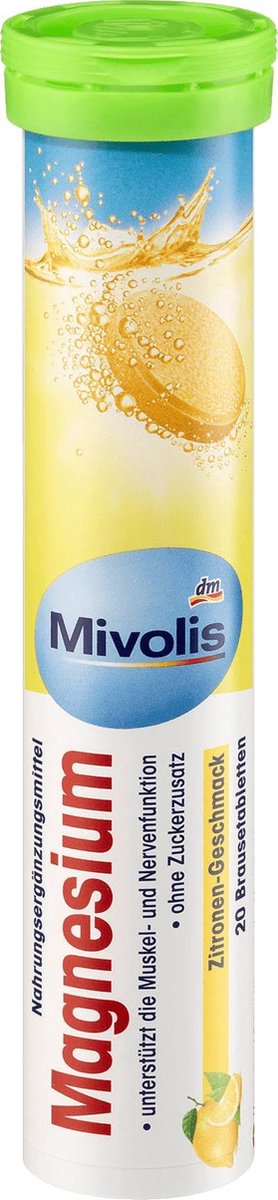 Goedkoopste Mivolis Magnesium bruistabletten - Citroen smaak - Geen toegevoegde suiker - Glutenvrij - lactosevrij - veganistisch - Vegan (20 stuks