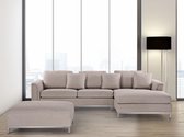 Beliani OSLO - Corner Sofa (L) - Beige - Polyester