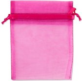 Organza zakjes Fuchsia 10x16 cm Pak van 50 Stuks