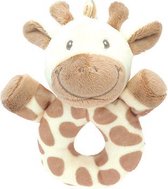 My teddy rammelaar ring - baby - speelgoed - rond - giraffe - bruin wit