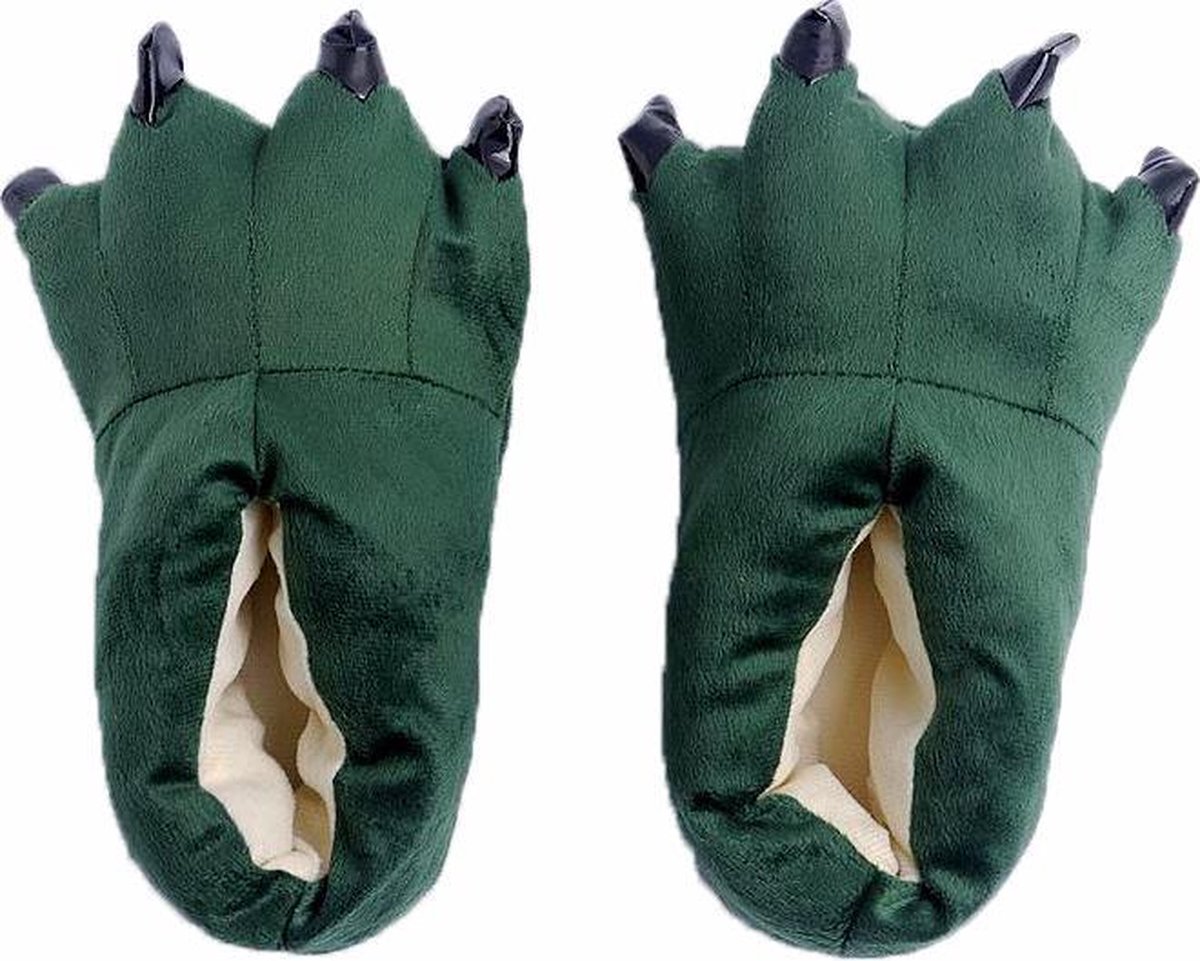 Spaansejurk NL Draak sloffen Dino pantoffel groen bij Dino verkleedpak Draak verkleedkleding