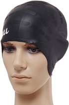 LOUZIR Bonnet de natation élastique - Bonnet imperméable pour la Nager - Bonnet de douche Bonnet de douche Filet à cheveux Femme / Homme - Zwart