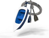 Metalmorphose Roeiboot Sleutelhanger Water Cadeau Accessoire - Blauw / Wit