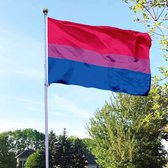 Biseksuele Vlag - 90x150cm - 100% Polyester - UV en weerbestendig - met versterkte mastrand & messing ogen