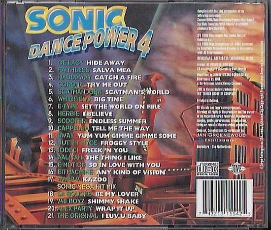 Sonic Dancepower 4 (1996, CD) - Discogs