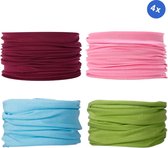 TwinQ 4 Pack Faceshield - Bandana - Colsjaal - Nekwarmer unisex - Sjaal - Multicolor - 4 Stuks
