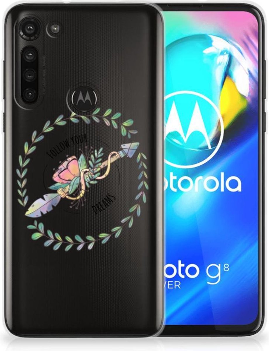Motorola Moto G8 Power Telefoonhoesje met Naam Boho Dreams