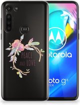 Telefoonhoesje Motorola Moto G8 Power TPU Siliconen Hoesje Boho Text