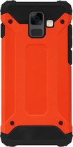 WLONS Rubber Bumper Case Hoesje voor Samsung Galaxy A6 (2018) - Oranje