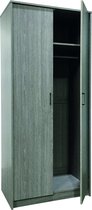 Moderne opslagkast 180 cm  met 2 deuren spaanplaat  grijs