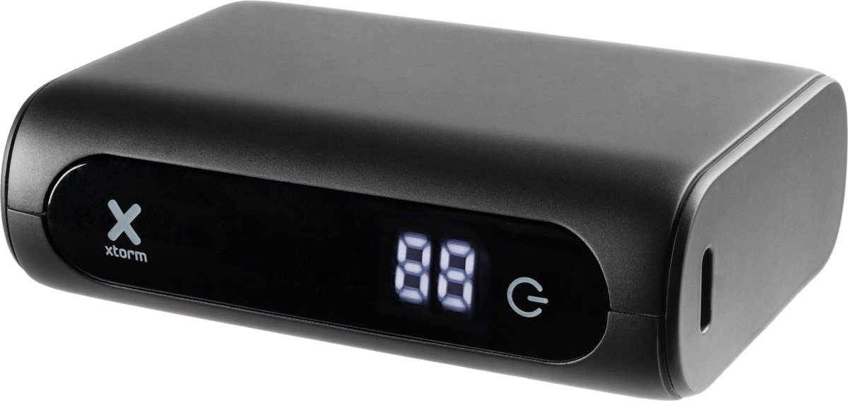 Xtorm 15W Powerbank 10000 mAh - Broekzakformaat / Pocket Size - USB-C & USB-A - LED Display - Powerbank iPhone / Powerbank Samsung - Grijs
