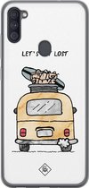 Samsung A11 hoesje siliconen - Let's get lost | Samsung Galaxy A11 case | multi | TPU backcover transparant