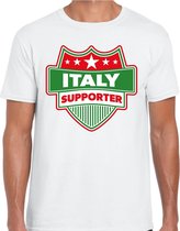 Italy supporter schild t-shirt wit voor heren - Italie landen t-shirt / kleding - EK / WK / Olympische spelen outfit M