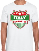 Italy supporter schild t-shirt wit voor heren - Italie landen t-shirt / kleding - EK / WK / Olympische spelen outfit L