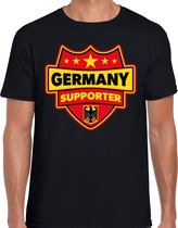 Germany supporter schild t-shirt zwart voor heren - Duitsland landen t-shirt / kleding - EK / WK / Olympische spelen outfit S