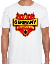 Germany supporter schild t-shirt wit voor heren - Duitsland landen t-shirt / kleding - EK / WK / Olympische spelen outfit S