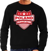 Poland supporter schild sweater zwart voor heren - Polen landen sweater / kleding - EK / WK / Olympische spelen outfit S