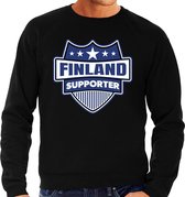 Finland supporter schild sweater zwart voor heren - Finland landen sweater / kleding - EK / WK / Olympische spelen outfit XL