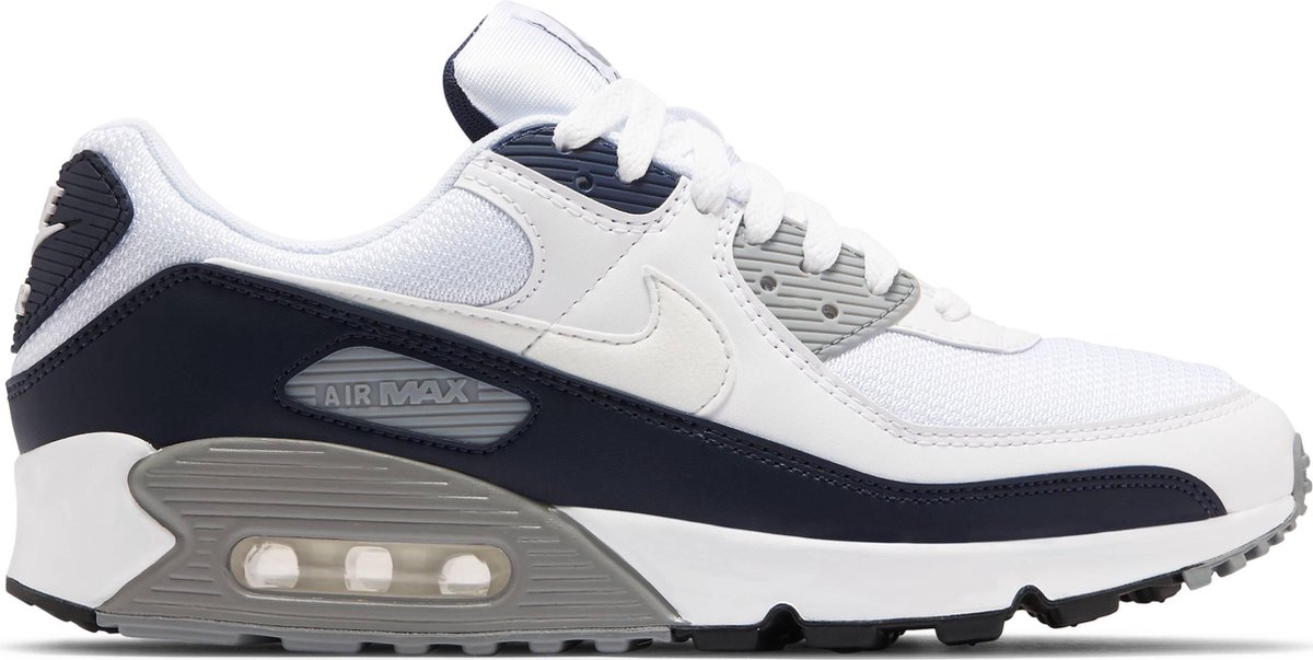 Nike Nike Air Max 90 Heren Sneakers - White/White-Particle Grey-Obsidian