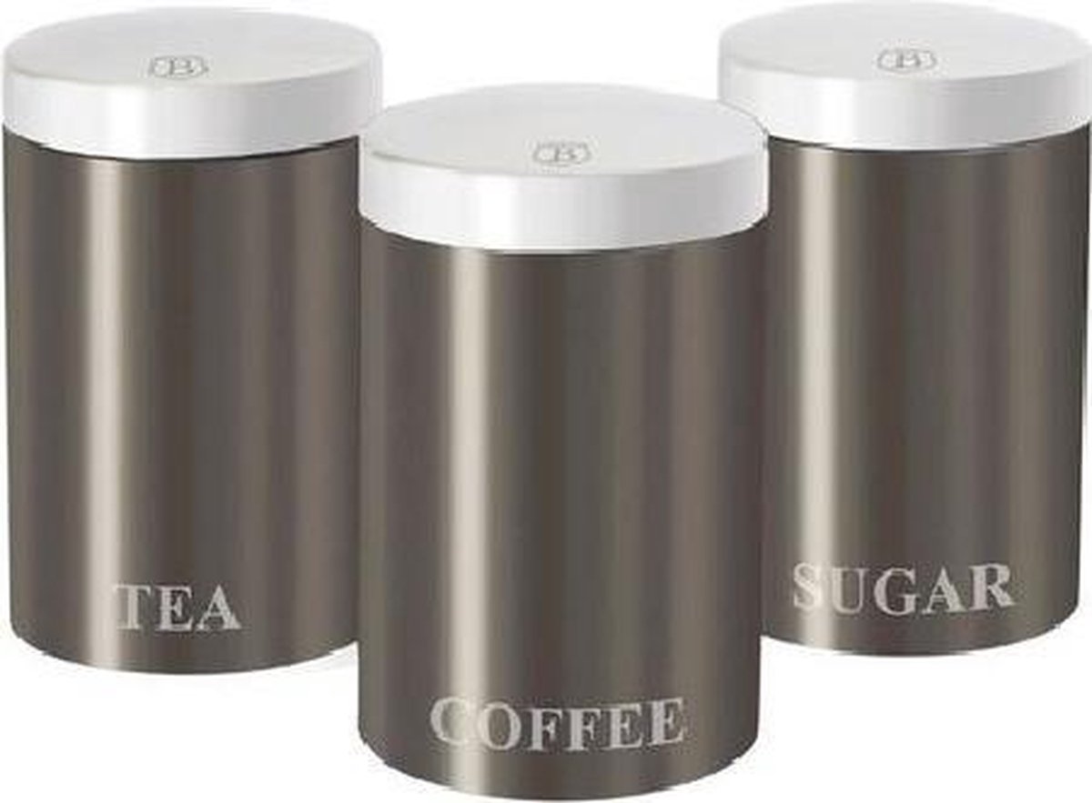 Berlinger Haus 1348 - opslag blikken - suiker - thee - koffie - Carbon pro collection