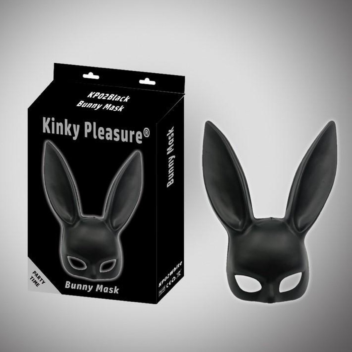Kinky Pleasure - Bunny Mask - black - Bunny Ears - Kp02 - Fun Fetish product - Party time - Party outfit - Erotische spelletjes - BR121 - Power Escorts - gave groot Formaat Cadeaubox - vanwege Hygiëne redenen kunt u dit product niet retourneren