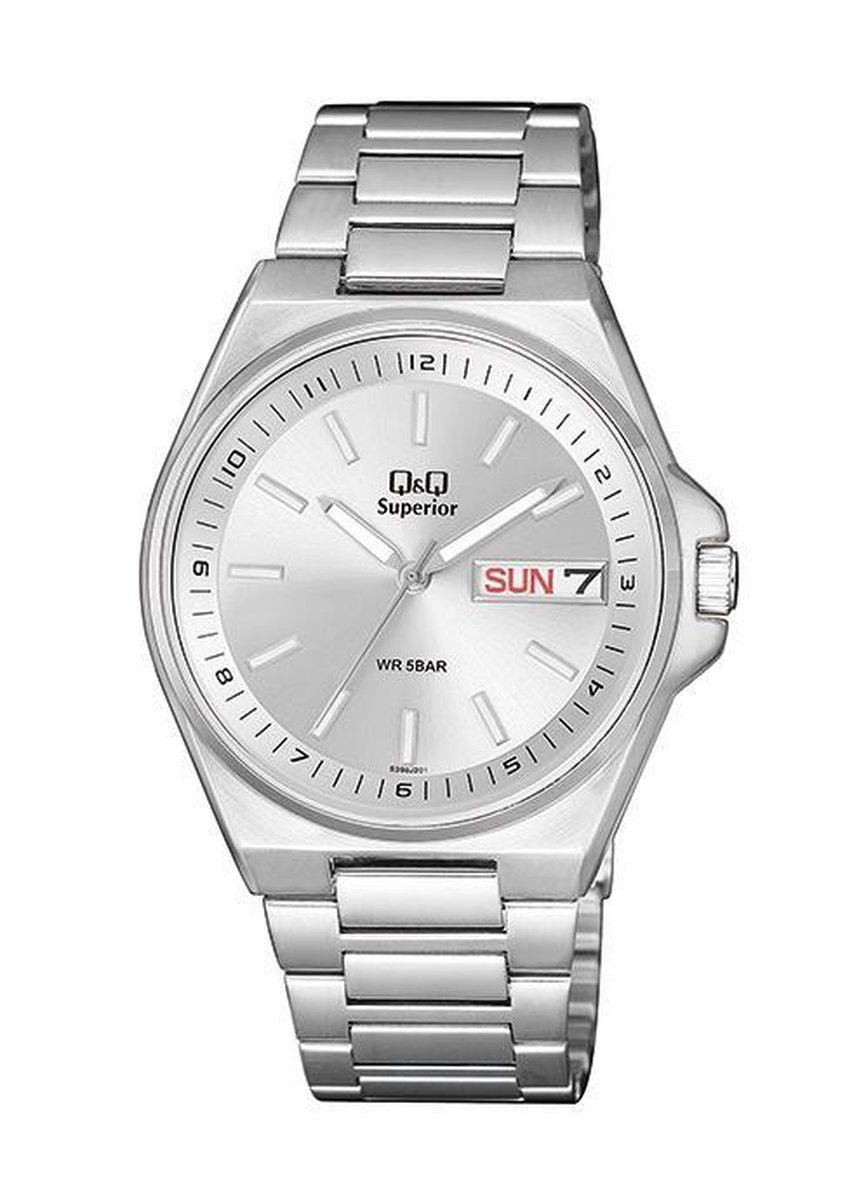 QQ superior heren horloge met dag-datumaanduiding S396J201