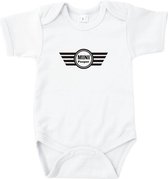 Rompertjes baby met tekst - Mini pooper - Romper wit - Maat 50/56