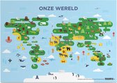 Educatieve poster (Posterpapier) - Topografie wereld onze dieren - 70 x 50 cm (B2)