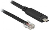 USB-C (m) naar RJ45 (m) seriële RS232 adapter / zwart - 2 meter