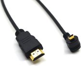 Dolphix Micro HDMI - HDMI kabel - 90° haaks naar boven - versie 1.4 (4K 30Hz) - 0,50 meter