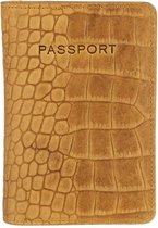 BURKELY Croco Cody Passportcover Paspoorthoes - Geel